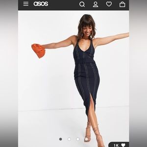 ASOS halter neck midi dress